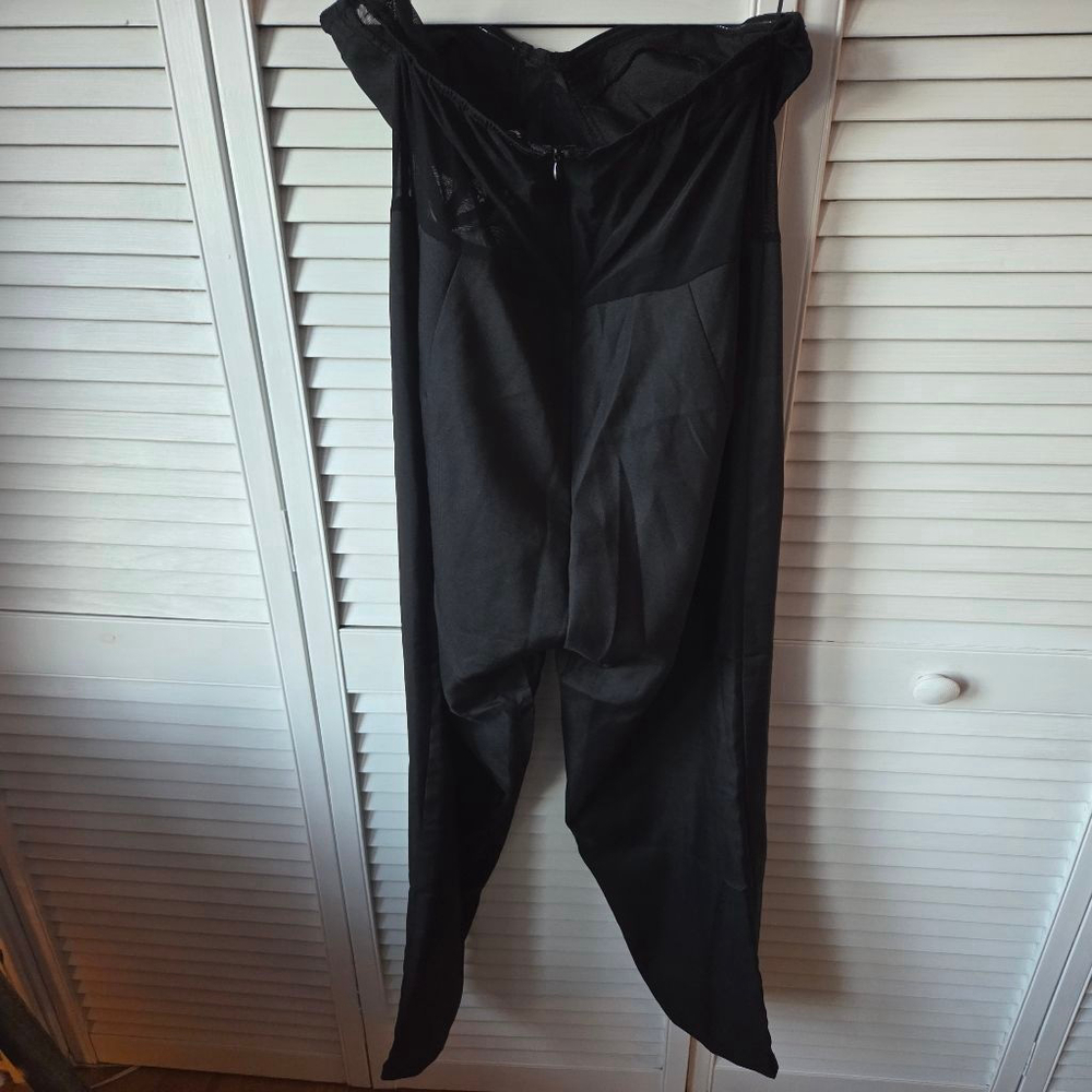 Women's PRETTYLITTLETHING Black Strapless Mesh Jumpsuit Size 10 - Picture 7 of 10